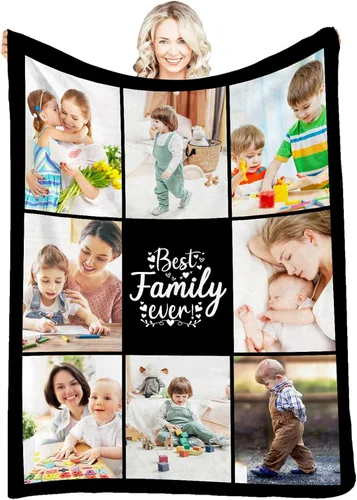 Miniatura 17 de Manta personalizada con fotos, mantas y mantas hechas en Estados Unidos, mantas personalizadas con fotos y texto para adultos, niños, familia