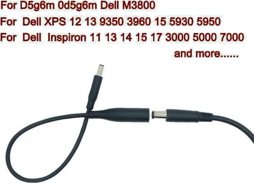 Miniatura 5 de Cable convertidor de punta para Dell 45 W, 65 W, 90 W, conector de punta dongle, adaptador de cable de alimentación para laptop Dell para D5g6m