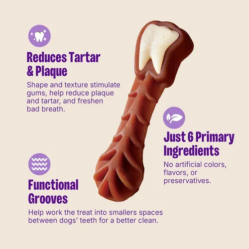 Miniatura 3 de Wellness WHIMZEES Value Pack - Premio dental natural para perros, masticar, refresca el aliento, tamaño mediano, caja de 46.6 onzas, 44