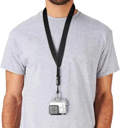 Miniatura 4 de Correa de cuello para adaptador de montaje GoPro Cordón desmontable con grillete de acero inoxidable