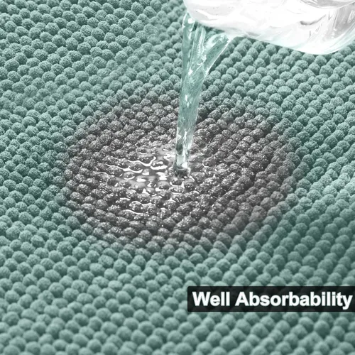 Miniatura 6 de Urvoix Juegos de Alfombras de Baño de 3 Piezas, Alfombra de Baño de Chenilla Antideslizante - Ultra Suave, Lavable, Tapete de Baño Súper Absorbente
