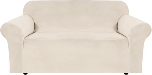 Miniatura 28 de H.VERSAILTEX Funda de terciopelo elástico para sillón, funda para sillón de 1 cojín para sala de estar, funda de muebles hecha de terciopelo grueso