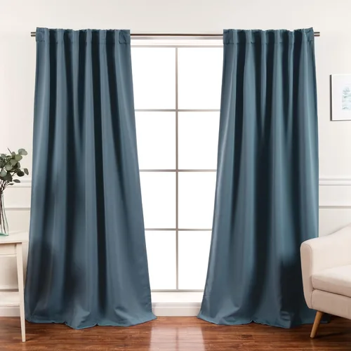 Miniatura 24 de Best Home Fashion Paneles de Cortinas Opacas Premium - Tratamiento de Ventana con Aislamiento Térmico Sólido Cortinas Opacas para Dormitorio