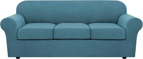 Miniatura 147 de H.VERSAILTEX - 3 fundas de sofá elásticas para 2 cojines de sofá. Fundas para muebles de sala de estar (funda base más 2 fundas de cojín de asiento)