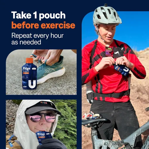 Miniatura 8 de Disparos de gel energético UCAN Edge, sabor a mango naranja (12 paquetes de 2 onzas) para correr, entrenamiento, ejercicios, fitness, ciclismo