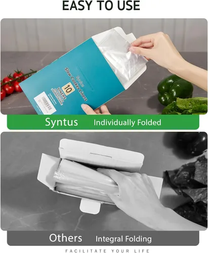 Miniatura 5 de Syntus Revestimientos para olla de cocción lenta, 10 bolsas de cocina desechables de tamaño pequeño, bolsas de plástico, para bandejas de cocción