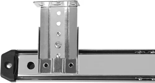 Miniatura 3 de KINJOEK 2 rieles deslizantes de bandeja para teclado de 14 pulgadas, altura ajustable, rodamiento de bolas, pista de montaje en teclado