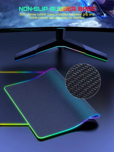Miniatura 7 de TopMade Alfombrilla de Mouse de Carga Inalámbrica, Alfombrilla de Mouse para Juegos RGB, Alfombrilla de Escritorio para Oficina en Casa, 31.5" x RGB