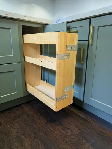 Miniatura 6 de Organizador delgado para especias: extraíble, 8 pulgadas de ancho, se adapta a gabinetes, organizador para el hogar