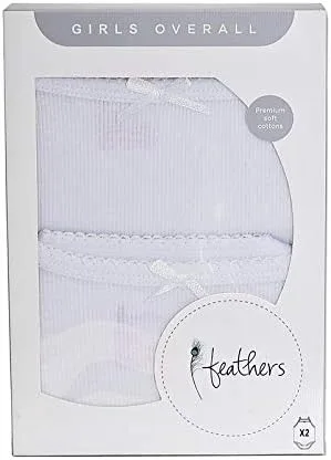 Miniatura 3 de Feathers Body de 100 % algodón súper suave para niñas, paquete de 2