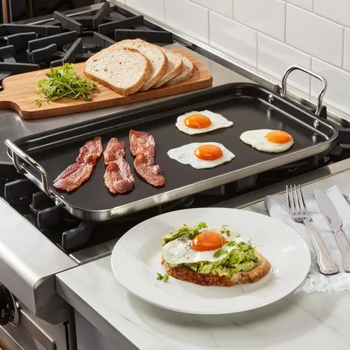 Miniatura 3 de Cuisinart MultiClad Pro - Plancha antiadherente de doble quemador inoxidable de triple capa de 10 x 18 pulgadas