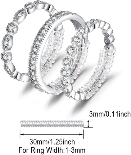 Miniatura 5 de JewelryPalace Anillos de plata de ley 925 chapados en oro de 14 quilates para mujer, anillos de promesa de circonita cúbica para ella, anillos