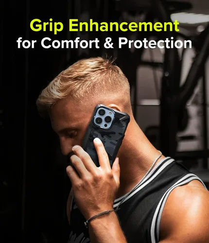 Miniatura 3 de Ringke Fusion-X - Funda compatible con iPhone 13 Pro, diseño de camuflaje, parte trasera dura, resistente, a prueba de golpes, avanzada funda