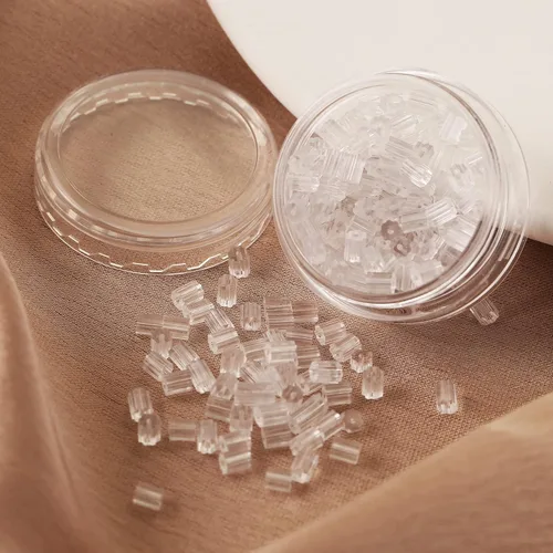 Miniatura 6 de Respaldos de Aretes de Goma Suaves y Transparentes para Aretes de Botón Respaldos de Aretes de Silicona Hipoalergénicos Tope de Repuesto