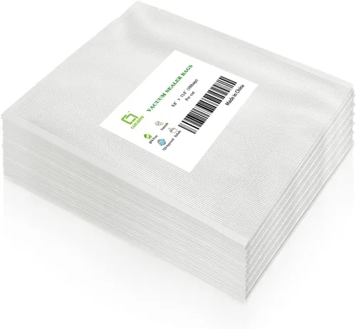 Miniatura 13 de CANLENPK - Bolsas de sellado al vacío de 6 x 8 pulgadas, parte trasera negra y parte delantera transparente, bolsa de almacenamiento de alimentos
