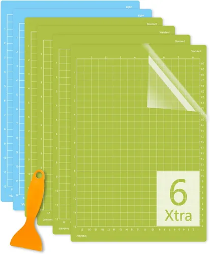 Paquete de 6 alfombrillas de corte de 8.5 x 12 pulgadas compatibles con Cricut Joy Xtra reutilizables con agarre adhesivo (ligero, estándar) para
