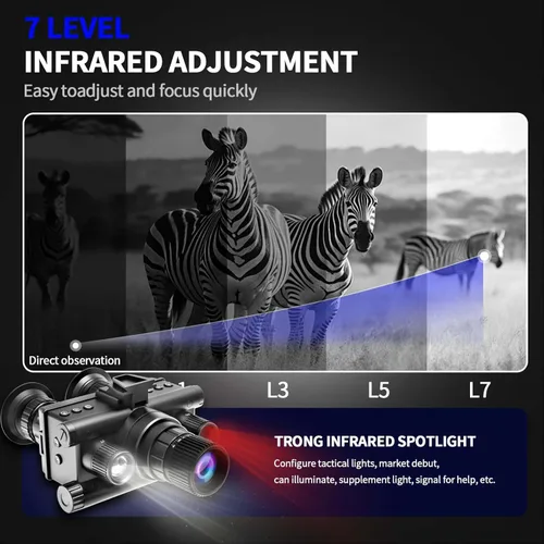 Miniatura 4 de Gafas de visión nocturna con infrarrojos digitales 4K para adultos, gafas militares tácticas de visión nocturna binoculares con tarjeta de memoria