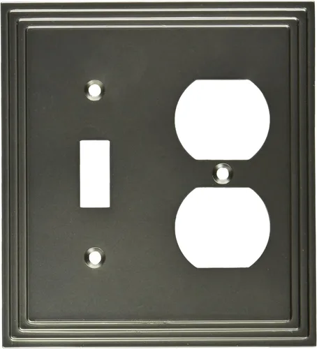 Miniatura 12 de Amerelle Steps - Placa de pared de metal fundido dúplex individual en níquel satinado