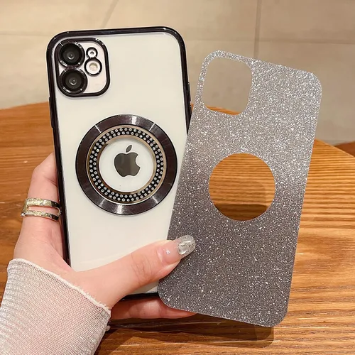 Miniatura 3 de Misscase Funda magnética con purpurina para iPhone 11 compatible con MagSafe, protección completa, delgada, a prueba de golpes, antiarañazos