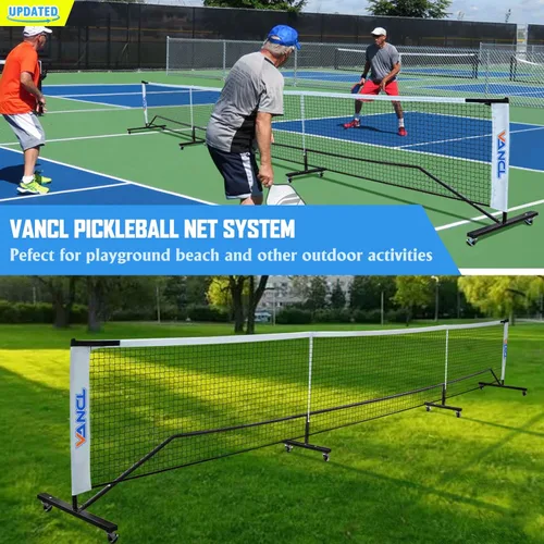 Miniatura 7 de Pro Pickleball Net Portable with Wheels – 22ft Heavy Duty Pickleball Net System with Sturdy Aluminum Frame for Outdoor & Indoor – Nylon Net &
