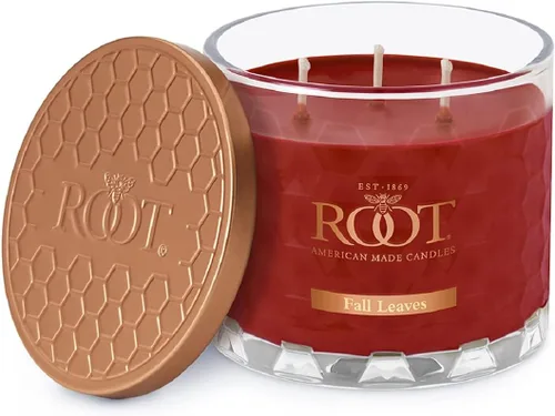 Miniatura 12 de Root Candles - Velas perfumadas de otoño en forma de panal de miel, de vidrio, con mezcla de cera de abejas de 3 mechas, 12 onzas, elaboradas a