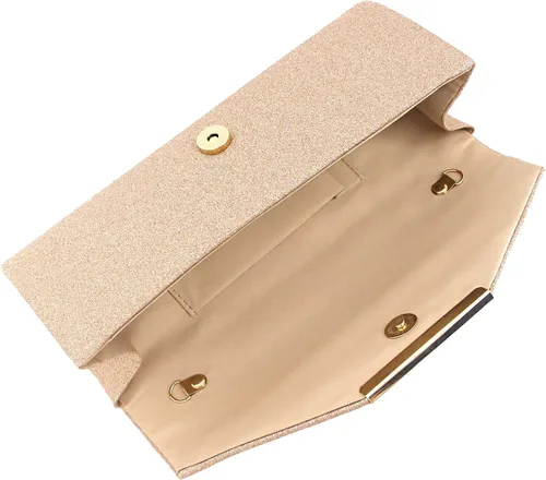 Miniatura 5 de Gabrine Bolso de noche para mujer, bolso de mano con lentejuelas brillantes, material de tela para boda, fiesta de graduación