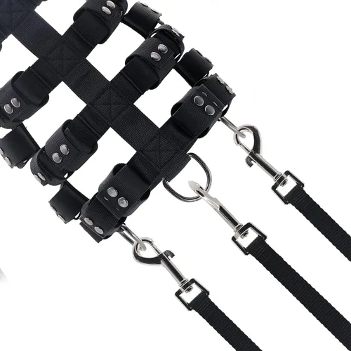 Miniatura 5 de Arnés para perros pequeños, medianos y grandes, sin tirones, chaleco con peso para perro, arnés táctico para perros Pit Bulls con bolsillos