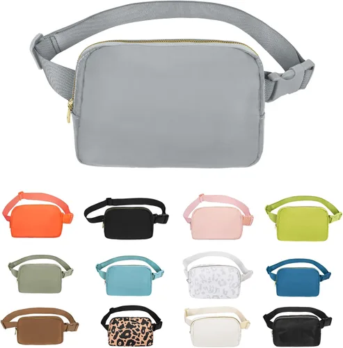Miniatura 43 de VOROLO Riñonera para mujeres y hombres, bolsa cruzada, bolsa de cinturón con correa ajustable, Rosa, 5,6 pulg.