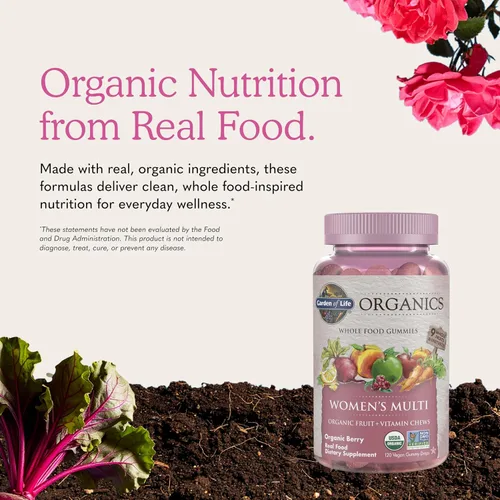 Miniatura 6 de Vitamina blanda para mujeres de Garden of Life, multivitamínico para las mujeres de Mykind Organics, 120 pastillas con frutas orgánicas