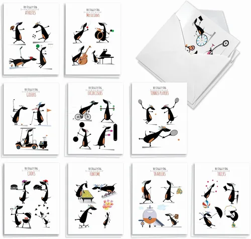 Miniatura 21 de The Best Card Company - Surtido de 20 tarjetas de notas en blanco (4 x 5.12 pulgadas) (10 diseños, 2 de cada uno) - Globo pequeño AM7045OCB-B2x10