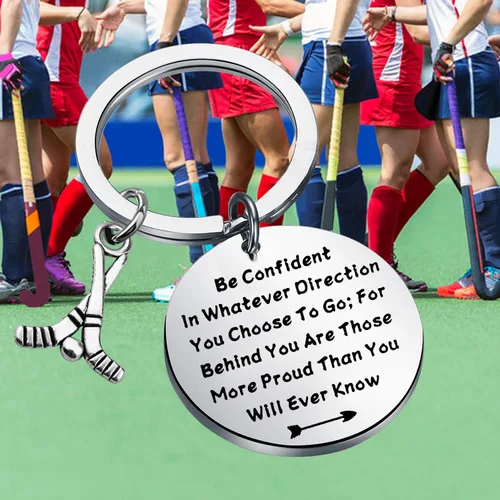 Miniatura 6 de LQRI - Llavero de hockey sobre hockey de campo, ideal como regalo para entrenadores y aficionados
