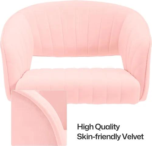 Miniatura 9 de HENGJIANYI Silla de escritorio giratoria para oficina en casa, silla de tocador de terciopelo moderna, sillón ajustable en altura con base dorada