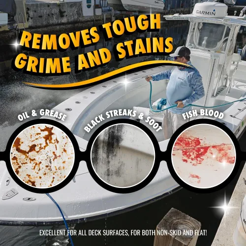 Miniatura 2 de BooYah Clean Limpiador de cubiertas: funciona en superficies antideslizantes y planas para eliminar la suciedad, manchas, sangre de pescado, aceite