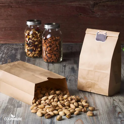 Miniatura 2 de Culinware Bolsas de papel kraft de 2 libras, bolsas de papel marrón duraderas para aperitivos, sándwich, pasteles, palomitas de maíz, comestibles