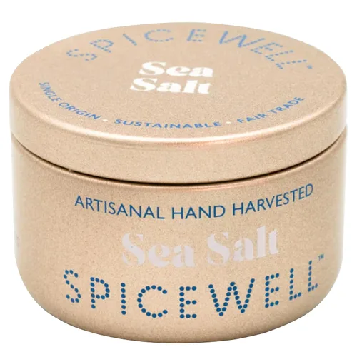 Spicewell Sal marina de bolsillo, cosechada artesanalmente a mano, alta en electrolitos, magnesio, potasio y calcio, sin lona de plástico, sin yodo,