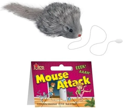 Loftus Mouse Attack - Regalo divertido y práctico de broma, 2.5 pulgadas, gris/blanco