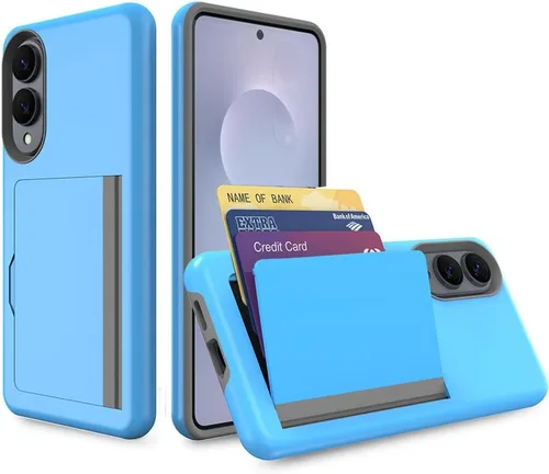 Miniatura 23 de Funda para Samsung Galaxy S25 con tarjetero, ranura para tarjeta de crédito Funda protectora tipo cartera - Negro