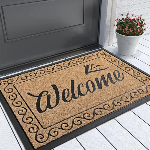 Miniatura 22 de Yimobra Tapete de Bienvenida, Tapetes de Puerta Resistentes y Duraderos para Entrada del Hogar Exterior Interior, Tapete Delantero para Patio