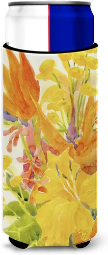 Miniatura 44 de Caroline's Treasures 6015LITERK Flower – Bird of Paradise Botella de vino Hugger Botella Enfriador de Frigorífico Hugger Funda Abrazadora Lavable a