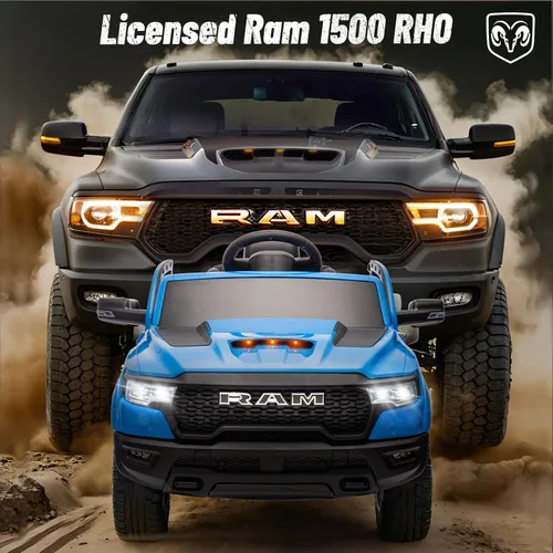 Miniatura 3 de Juguetes de paseo con licencia Ram 1500 para niños de 4 a 8 años, automóvil eléctrico montable para niños con control remoto, con batería y llave