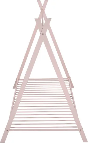 Miniatura 9 de Cama de casa individual para niños, cama Montessori de metal, marco de cama, cama de juego con listones para niñas y niños, no necesita somier