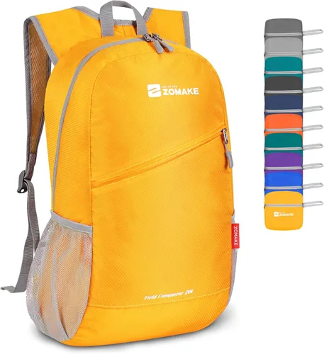 Miniatura 13 de ZOMAKE Mochila ligera y plegable, mochila pequeña para senderismo, resistente al agua, bolsa de día para viajes (azul oscuro)