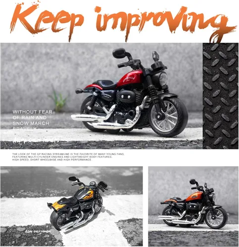 Miniatura 3 de Mini Motocicleta de Juguete - Autos de Juguete de Retroceso con Sonido y Luz, Motocicletas de Juguete para Niños Pequeños, Juguetes de Motocicleta