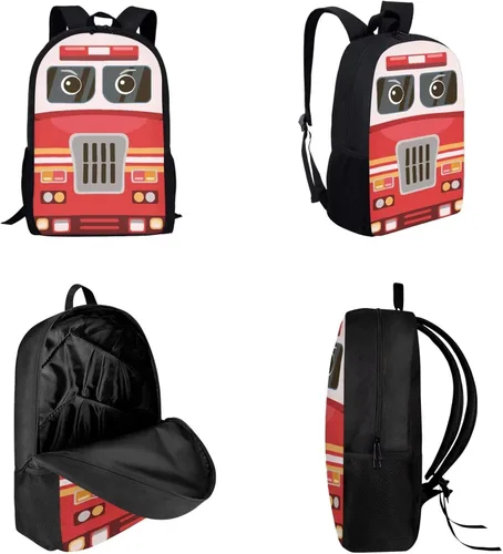Miniatura 89 de HUGS IDEA Juego de 3 bolsas escolares con aislamiento térmico para el almuerzo, estuche para lápices