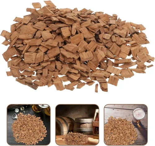 Miniatura 4 de Hemoton Paquete de 1 paquete de chips de roble para batidor francés, suministros para hacer vino, chips de roble para envejecer, cubos de whisky, As