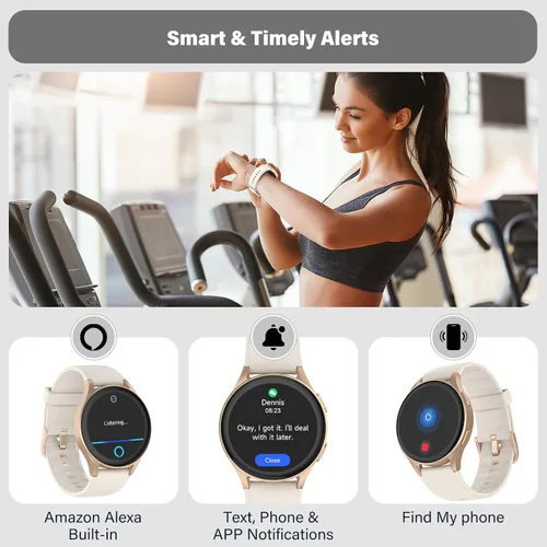 Miniatura 13 de Reloj inteligente, Alexa incorporado, GPS, VO2 Max, HRV, oxígeno en sangre, monitoreo del sueño, salud de la mujer, recordatorios personalizados
