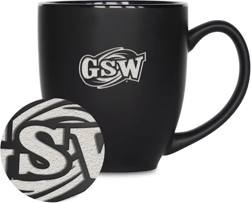 Miniatura 41 de Rico Industries - Taza de cerámica mate negra con grabado láser estándar de 15oz para NCAA (escuelas T & U) - Para bebidas calientes o frías