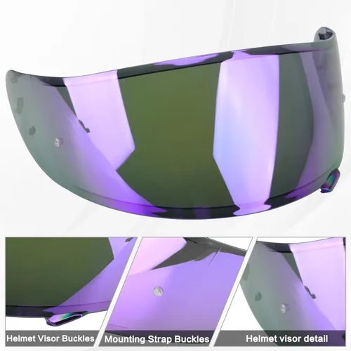 Miniatura 5 de Visera de casco de motocicleta para RF-1200 de repuesto, visera tintada para casco de motocicleta compatible con RF-1200 CWR-1 X14 Z7 X-Spirit