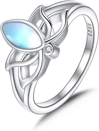 YFN Anillo de turmalina negra de plata de ley, anillos de cristal negro, joyería curativa, protección espiritual, regalos para mujeres y niñas