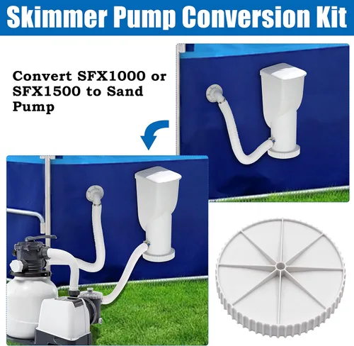 Miniatura 2 de Kit de conversión de repuesto para bomba de desnatador Summer Wave SFX1000 y SFX1500, equipo de conversión compatible con bomba de arena